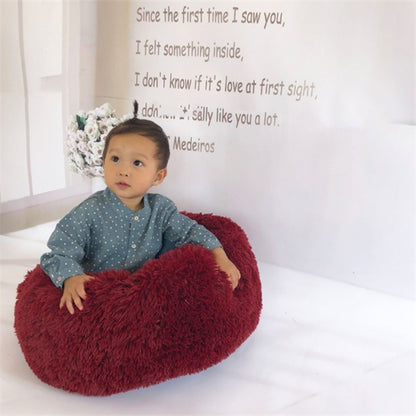 Round Plush Cat Bed – Cozy Nest Pad for Autumn & Winter Comfort