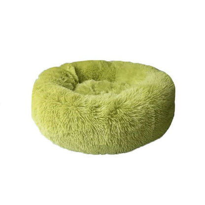 Round Plush Cat Bed – Cozy Nest Pad for Autumn & Winter Comfort