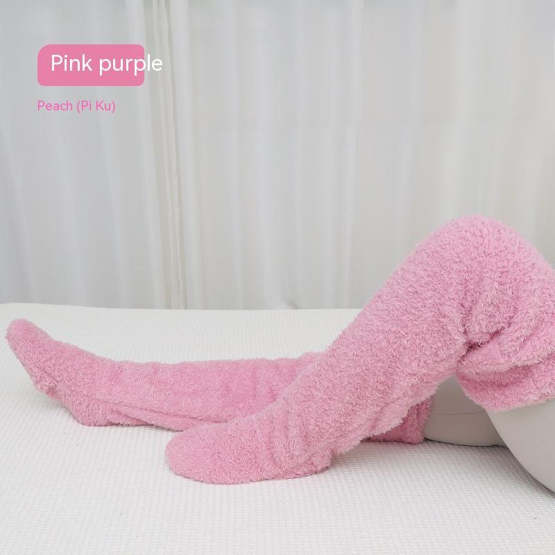 Chaussettes longues et douces au-dessus du genou – chaleur hivernale et confort absolu