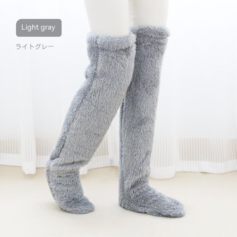 Chaussettes longues et douces au-dessus du genou – chaleur hivernale et confort absolu
