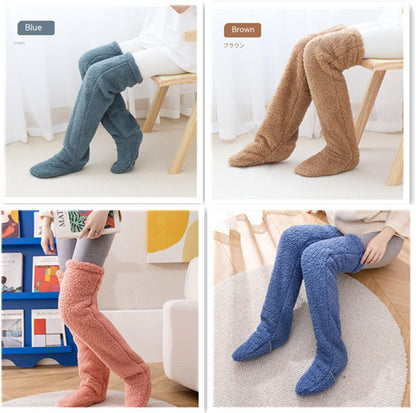 Chaussettes longues et douces au-dessus du genou – chaleur hivernale et confort absolu
