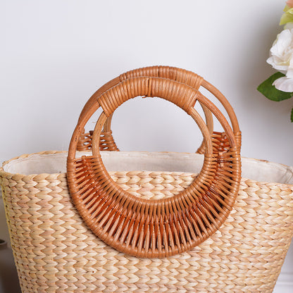 Rigama™ – Sac carré en paille tressée, charme estival fait main (summer/beach vibe)