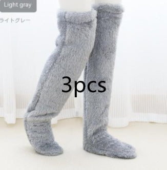 Chaussettes longues et douces au-dessus du genou – chaleur hivernale et confort absolu