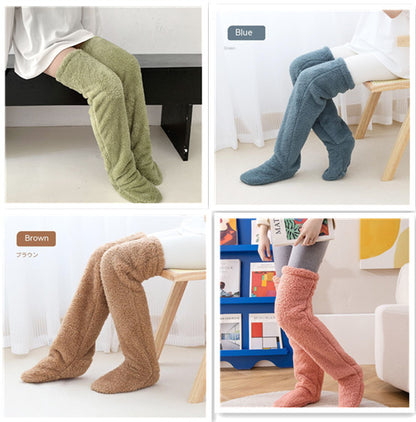 Chaussettes longues et douces au-dessus du genou – chaleur hivernale et confort absolu