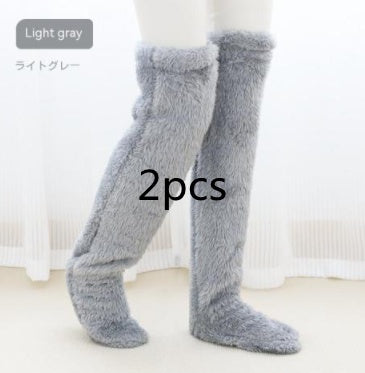 Chaussettes longues et douces au-dessus du genou – chaleur hivernale et confort absolu
