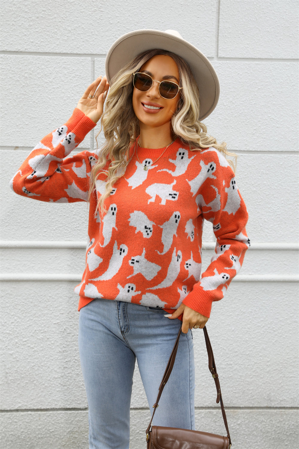 Pull tricoté d’Halloween unisexe