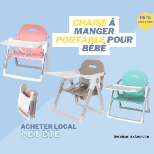 Chaise à manger pliable portable pour bébé