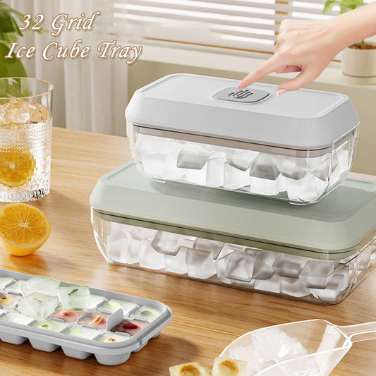 Bac à Glaçons en Silicone – 32 Cubes en Un Clic