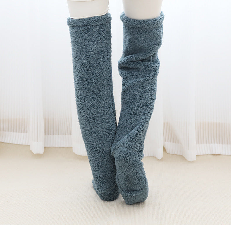 Chaussettes longues et douces au-dessus du genou – chaleur hivernale et confort absolu