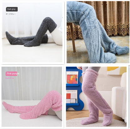 Chaussettes longues et douces au-dessus du genou – chaleur hivernale et confort absolu