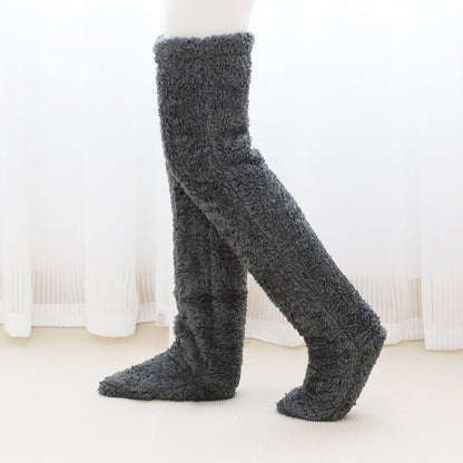 Chaussettes longues et douces au-dessus du genou – chaleur hivernale et confort absolu